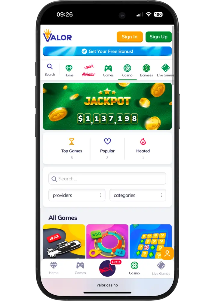 Valor کا 30% بونس