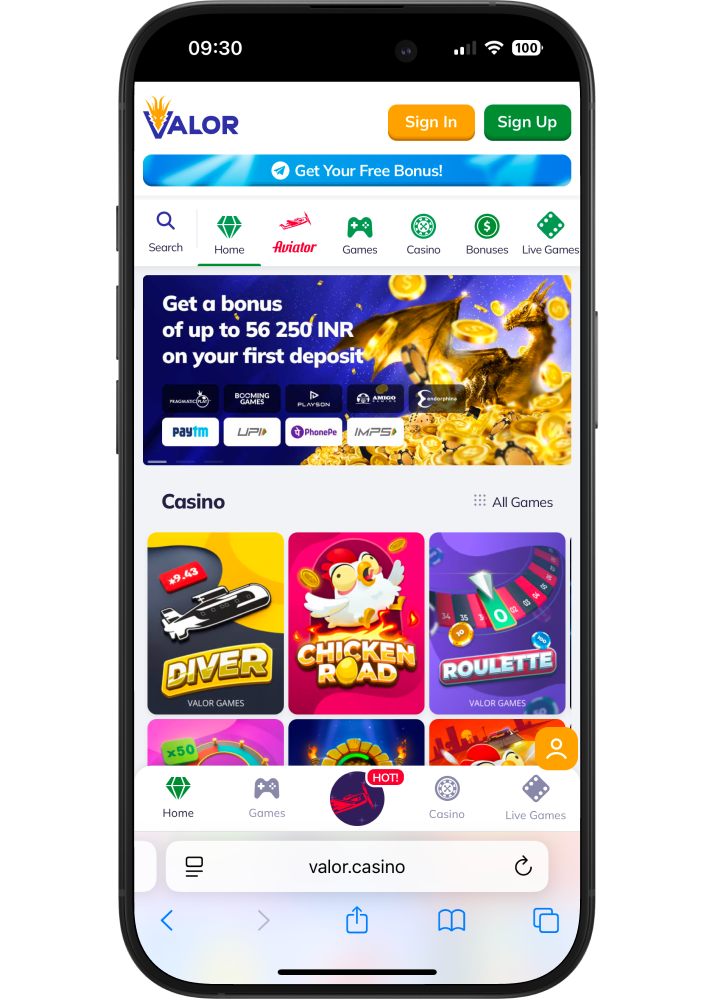 Tapak rasmi kasino Valor