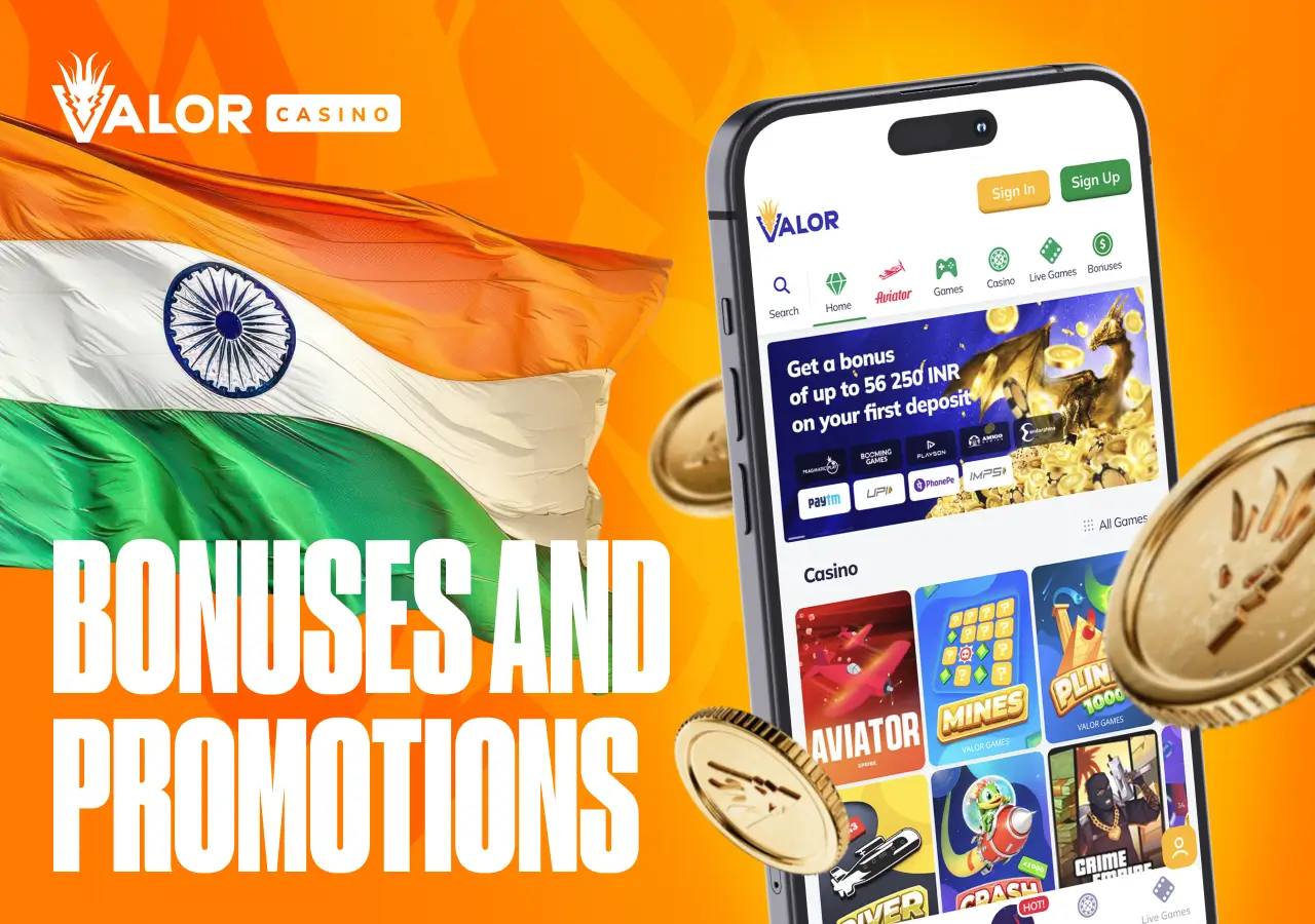 bonuses valorbet India