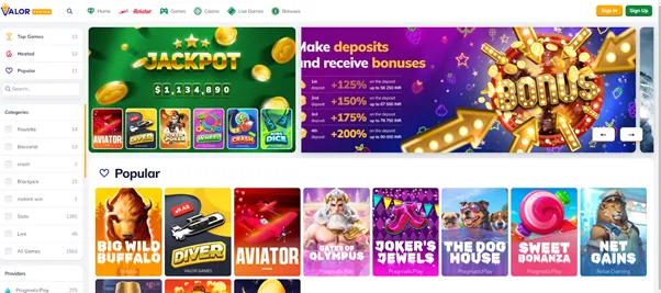 popular games valorbet